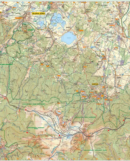 Polskie Karkonosze i Góry Izerskie – mapa laminowana