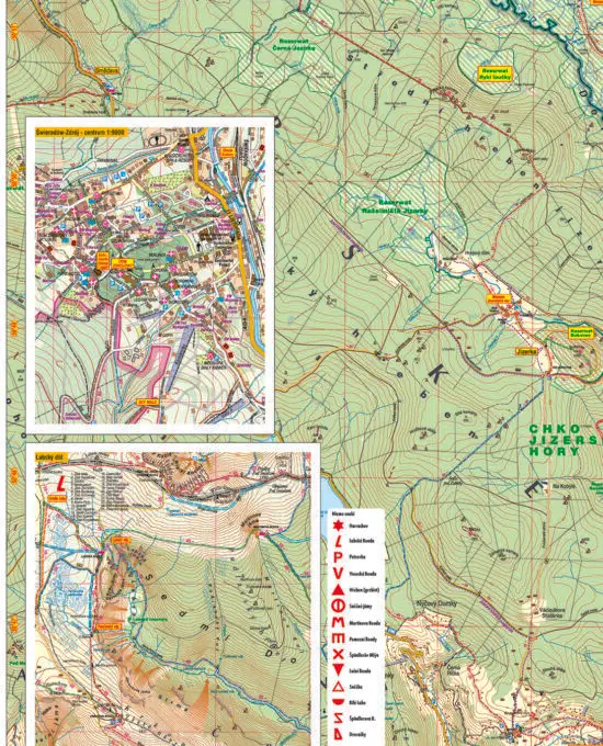 Polskie Karkonosze i Góry Izerskie. Mapa B1 laminowana