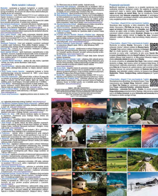 Szlaki turystyczne Karpacz i okolice laminowana