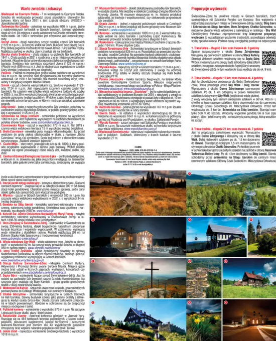 Szlaki turystyczne Świeradów-Zdrój i okolice laminowana