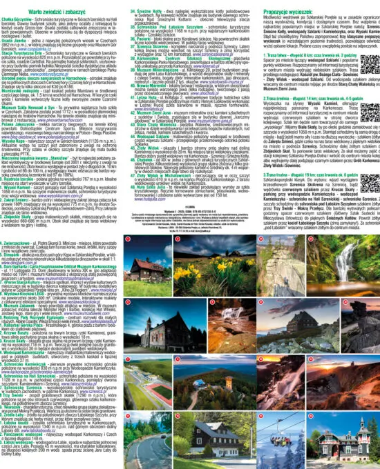 Szlaki turystyczne Szklarska Poręba i okolice laminowana